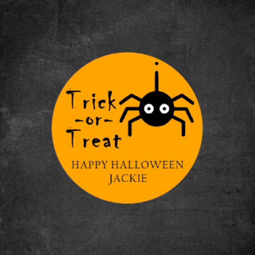Halloween Trick or Treat Spider Stickers
